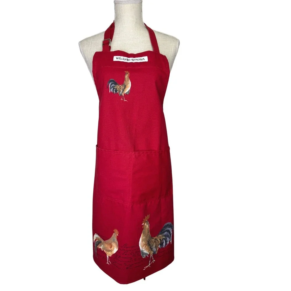 Williams Sonoma Rooster Apron Red
